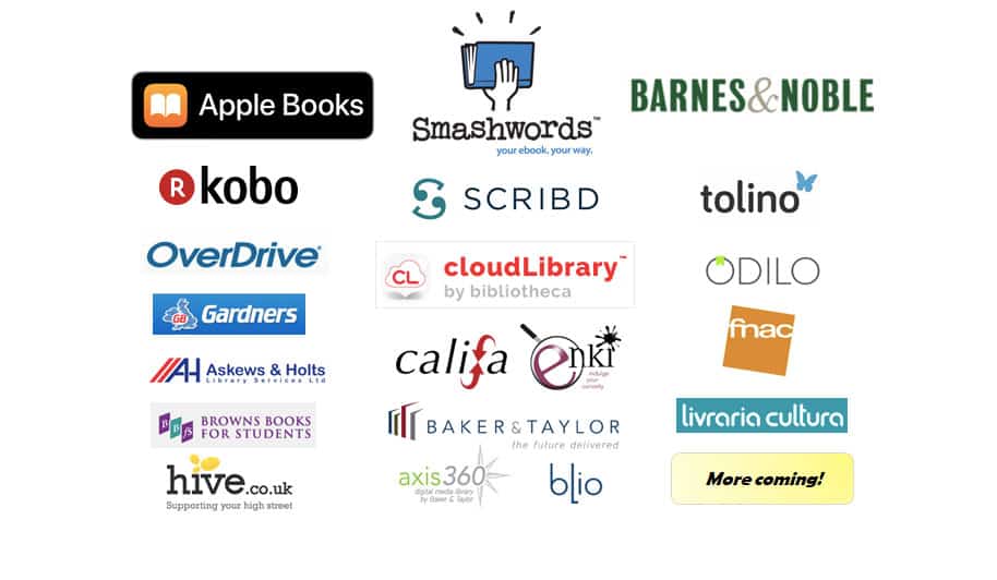 logos of smashwords distribution partners
