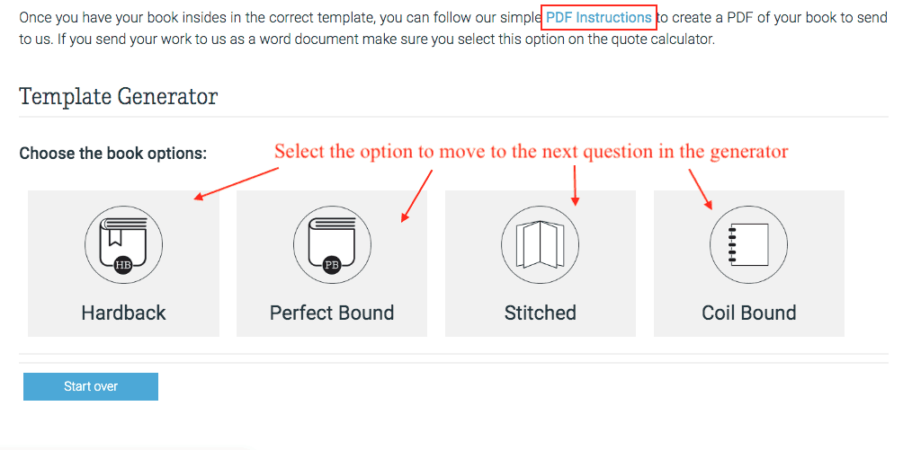 Bookprintinguk Book Template Generator Instructions