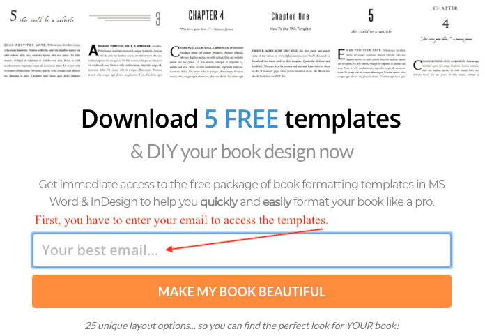 free word book template