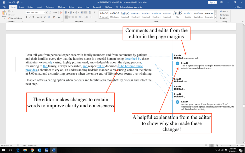 What Is Copyediting Example