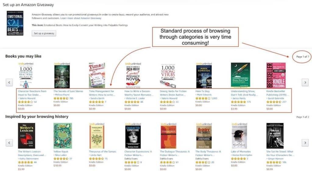 Amazon Book Categories