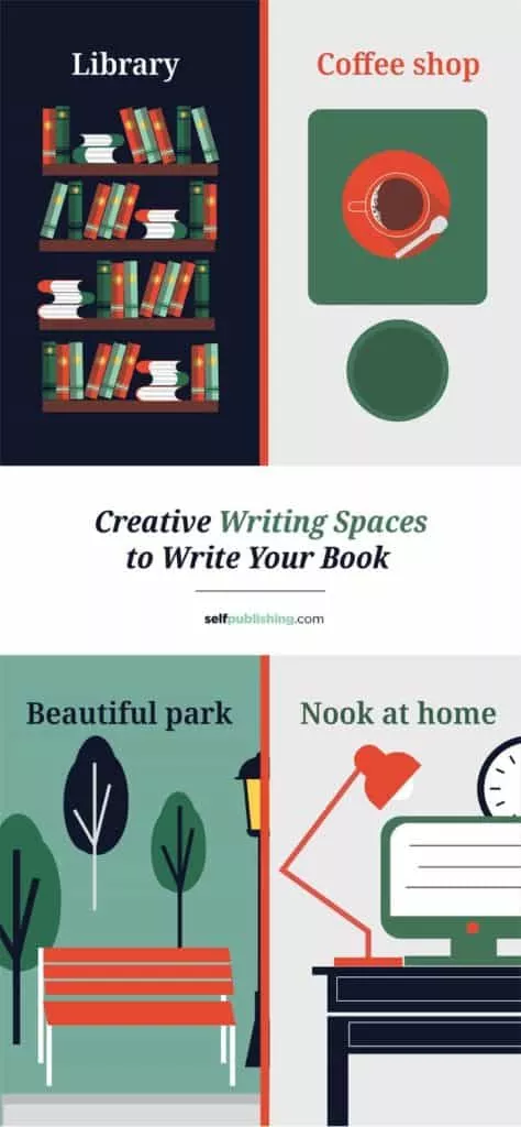 creative book writing spaces graphic