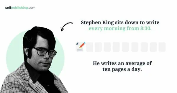 stephen king writing routine