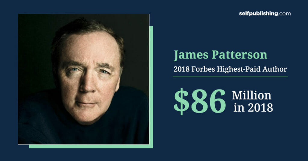 How much do authors make: Author salary example showing James Patterson makes $86 million in a year