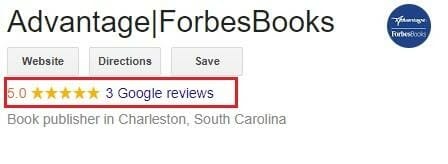 Advantage Forbes Books Google Review