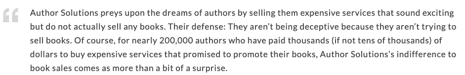 Author Solution Complaints