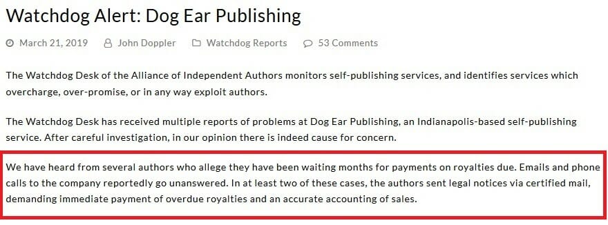 Dog Ear Publishing Reviews