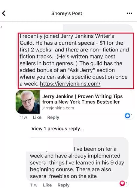 jerry jenkins writers guild review