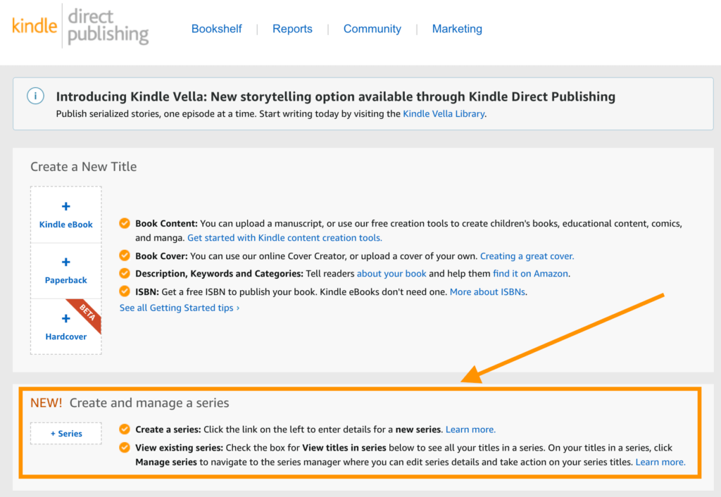 How to sell your novel: Amazon series page set up