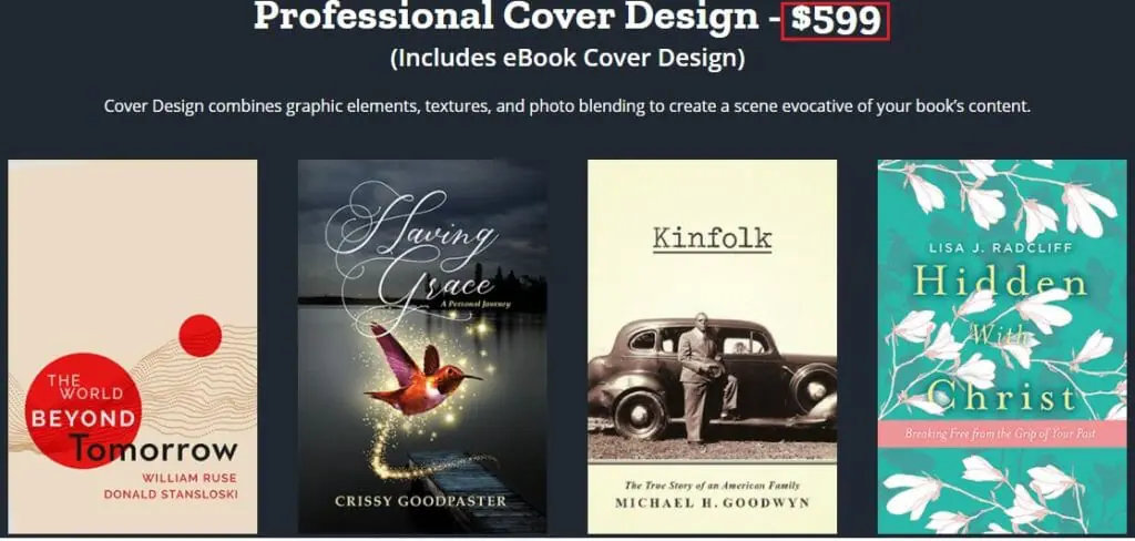 sample bookbaby cover designs and pricing info