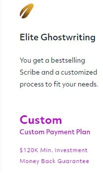 Scribe Media Elite Ghostwriting Cost