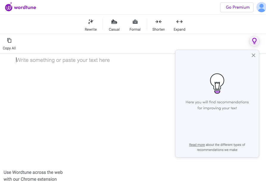 Wordtune review: interface