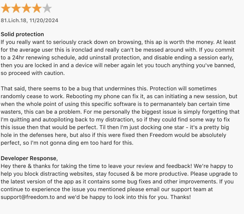 Freedom App Review