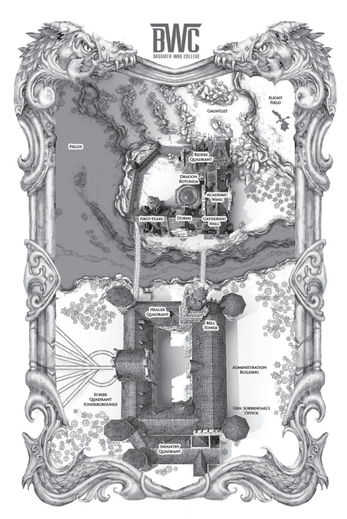 fantasy map example fourth wing by rebecca yarros