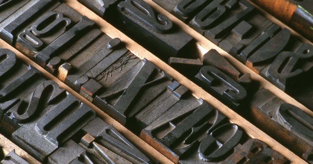 Typesetting - Image Of Moveable Type
