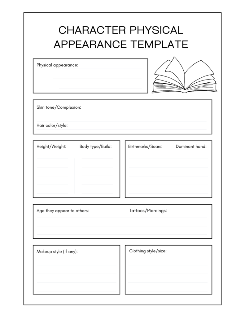 Character Bio Template: Physical Appearance