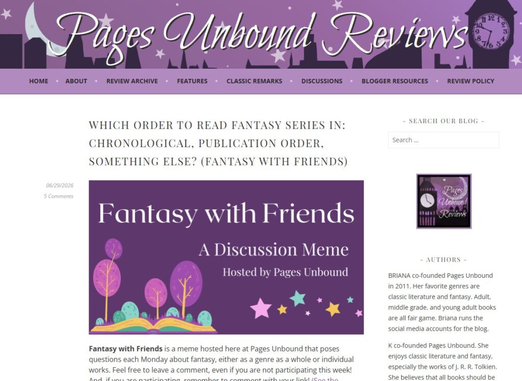 Pages Unbound Blog