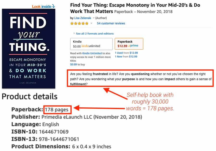 How Many Words In A Novel Nonfiction Find Your Thing: Escape Monotony In Your Mid-20'S &Amp; Do Work That Matters