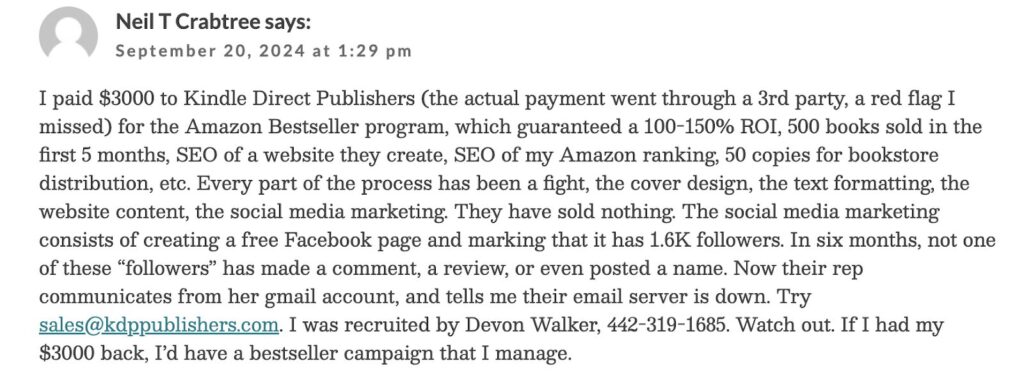 Amazon Publishing Scam 03 Amazon Publishing Scam 03