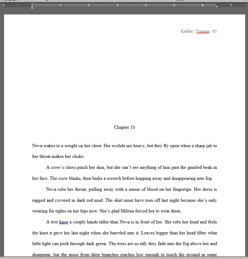 Manuscript Formatting: Chapter Formatting