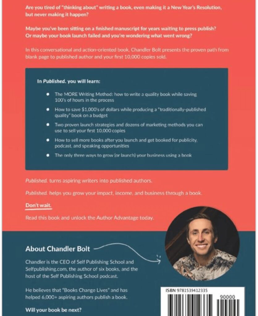 Book Back Cover Example
